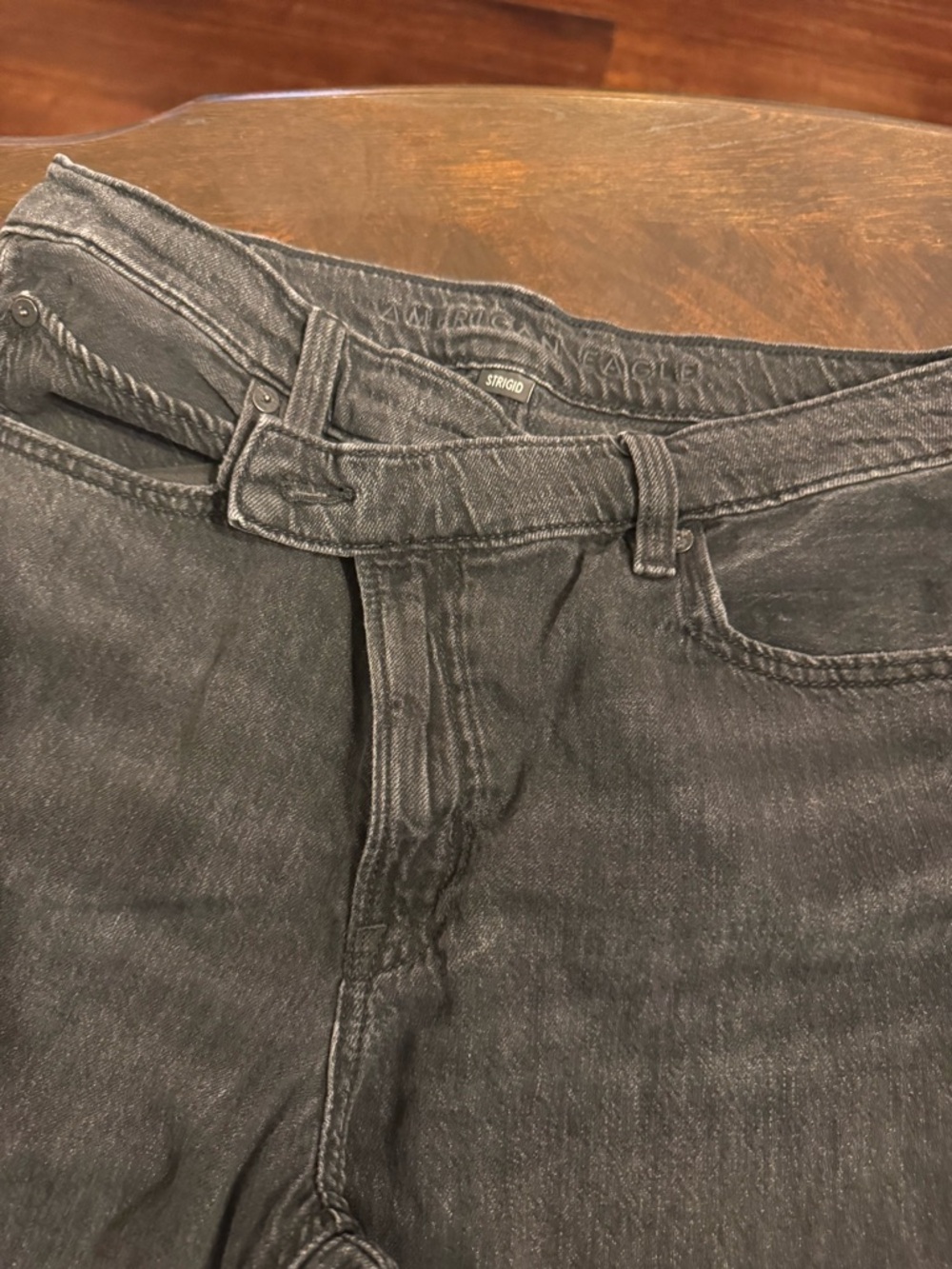 American Eagle Black Straight-Leg Jeans - Picture 4 of 7